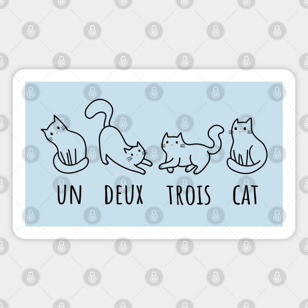 Un deux trois cat cute cats Magnet by crealizable